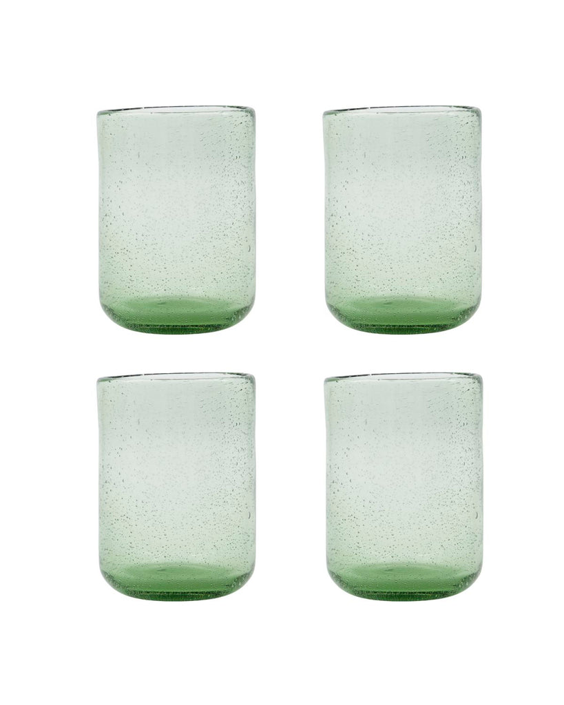 Set of 4 Green Water Tumblers by House Doctor at Andrassy Living