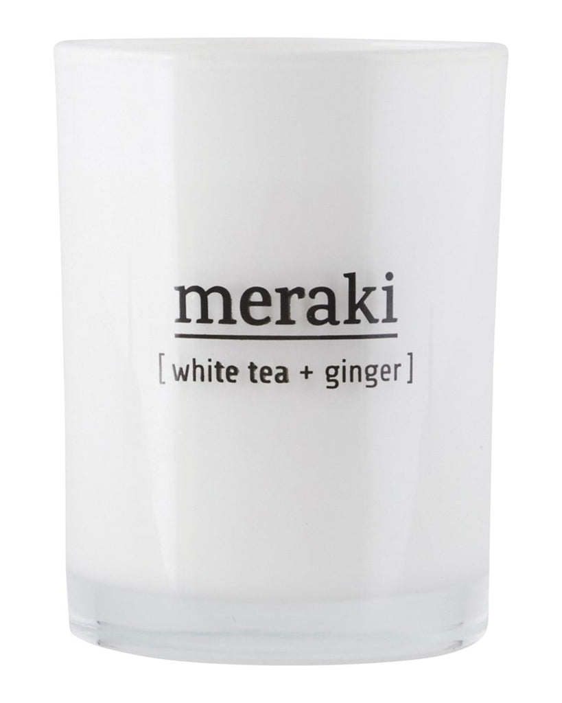 Meraki White Tea & Ginger Scented Candle at Andrassy Living